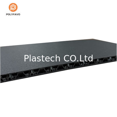 Tabuleiro de favo de mel de PP preto de 10 mm texturizado para caixa de vôo