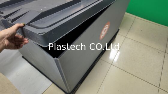 Caixa de paletes dobrável 1200x800mm PP Honeycomb Contêiner dobrável de entrada de 4 vias Fumigation livre Retornavel para logística de alimentos automáticos