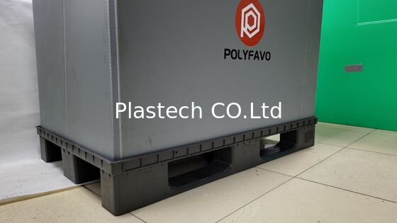 Recipiente retornável do OEM feito sob encomenda dobrável do logotipo da caixa 1200x800mm da pálete do favo de mel dos PP