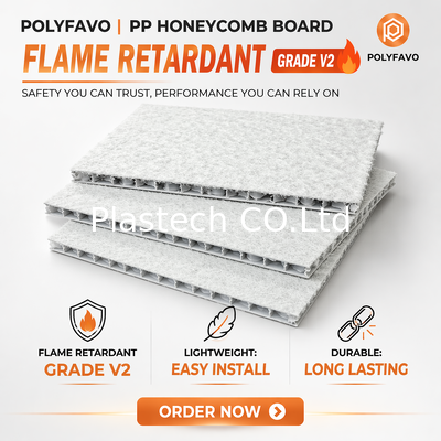 5mm 1600gsm Placa de Favo de Mel de Polipropileno com Retardador de Chama Grau V2 Folhas de Proteção de Piso de Plástico