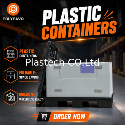 Caixa Multi-Grade Pesada para Uso em Fábrica Organizador de Plástico Empilhável--Reutilizável e à Prova d'Água para Armazenamento de Peças em Armazém