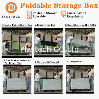 Caixa Multi-Grade Pesada para Uso em Fábrica Organizador de Plástico Empilhável--Reutilizável e à Prova d'Água para Armazenamento de Peças em Armazém