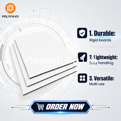 Fornecedor de Painel de Favo de Mel de Polipropileno Zhongcheng 5mm 1600gsm Chapa Plástica para Transporte Painel de Favo de Mel de Polipropileno