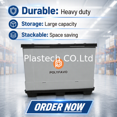 Caixa de pallet de plástico com manga de favo de mel dobrável Caixa de pallet de plástico com manga industrial automóvel Caixa de pallet barata Caixas de pallet